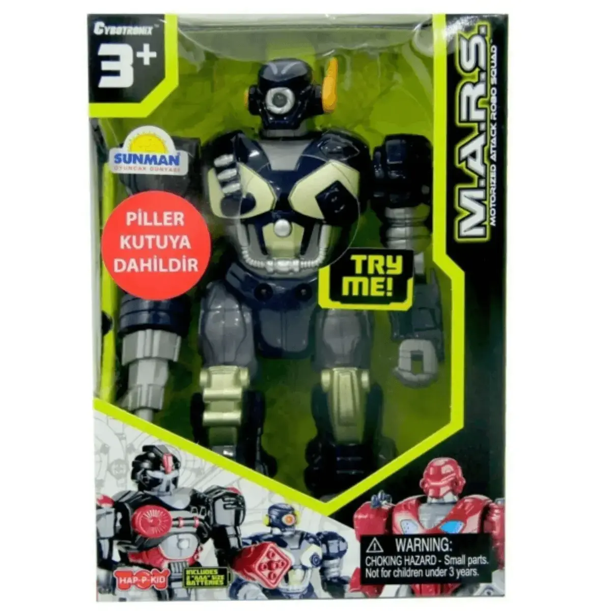 Işıklı Yürüyen Robot Siyah M.a.r.s