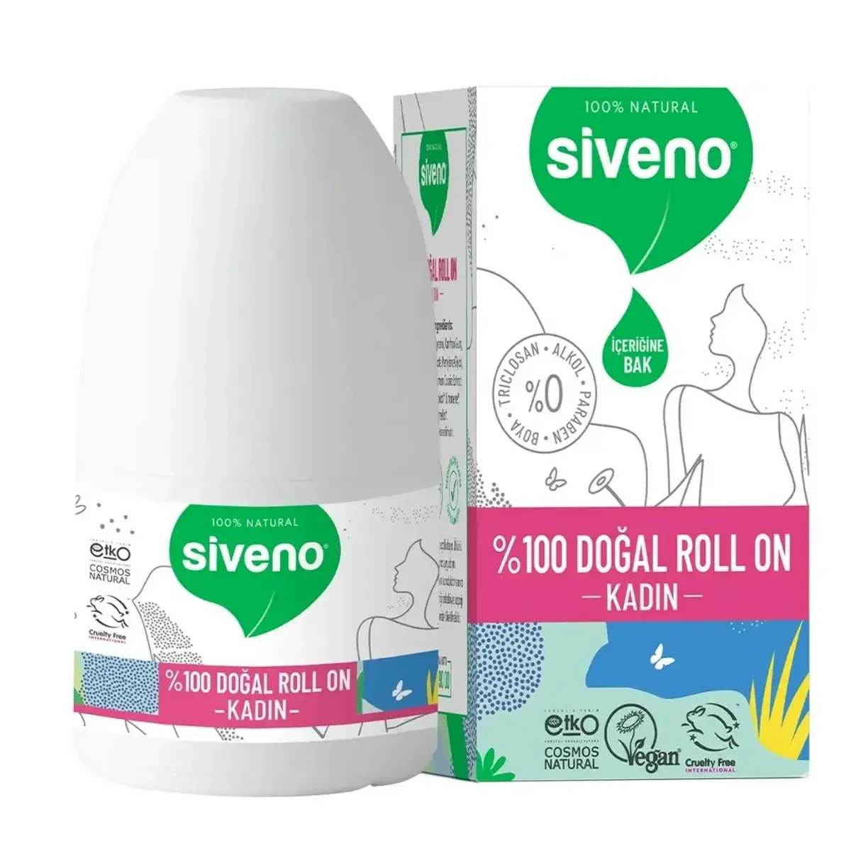 Siveno %100 Doğal Roll-On Kadınlar İçin 50 ml 