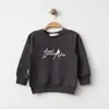 Bebolly Sweatshirt Littlimu Baskılı  Füme