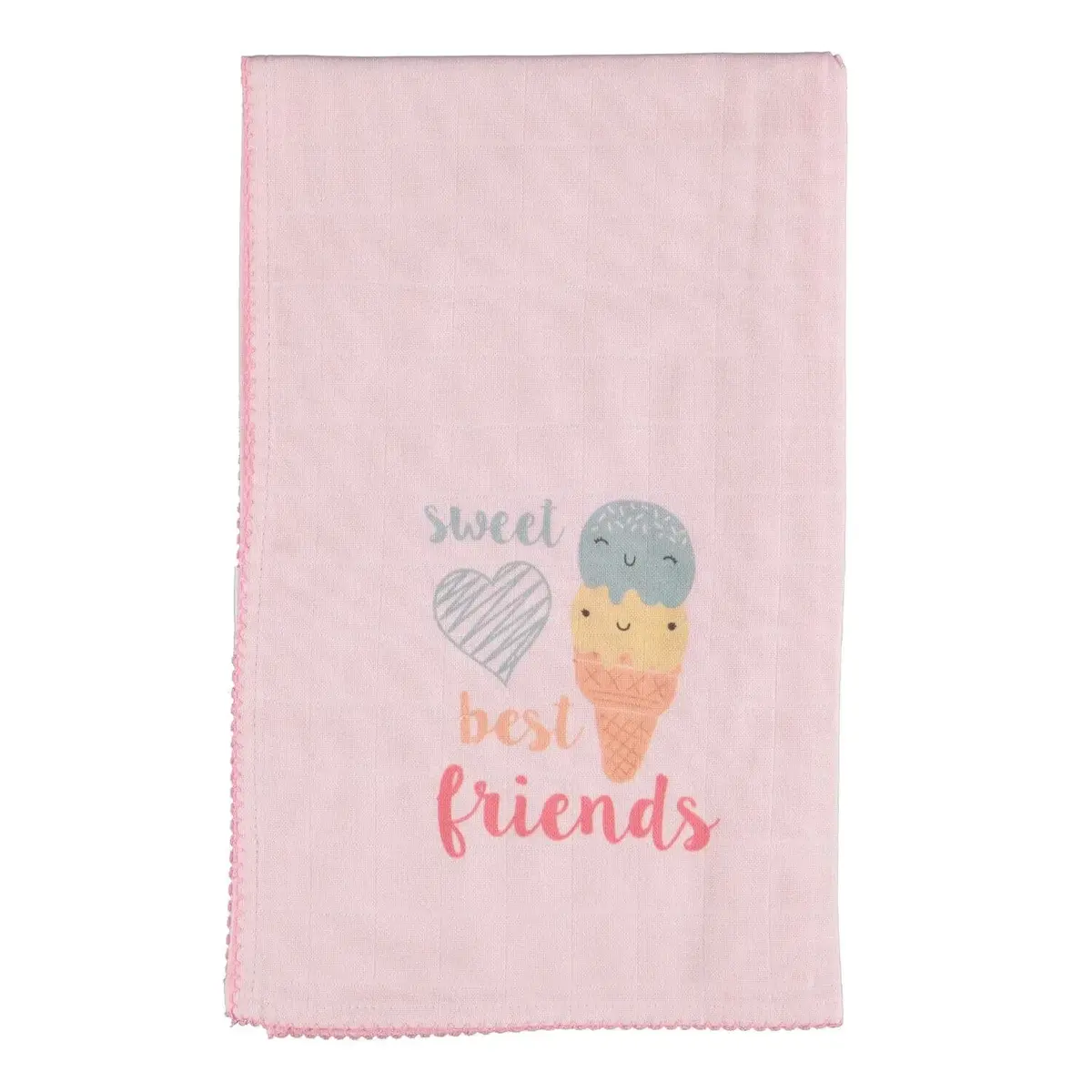 Bibaby Müslin Battaniye Best Friends Pembe