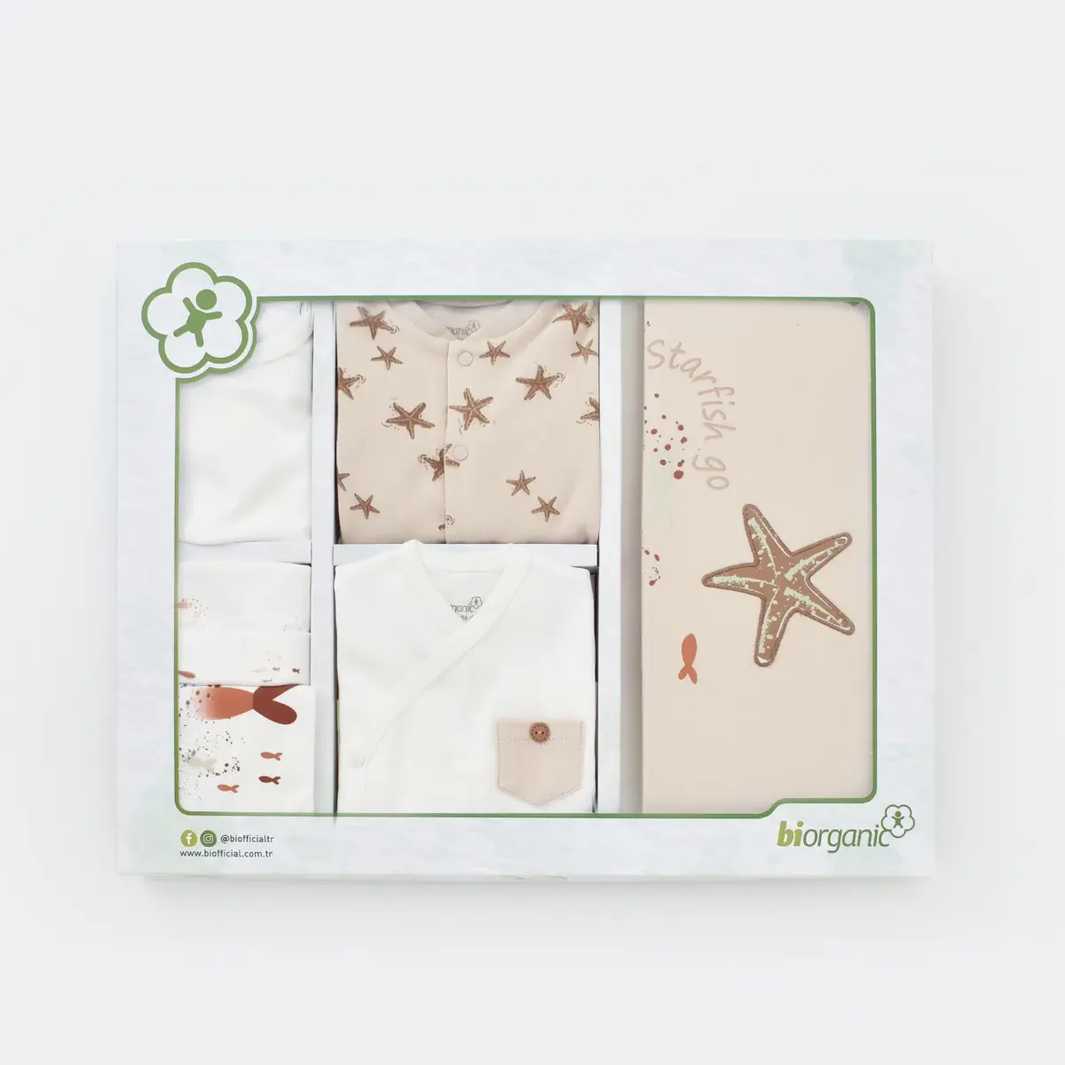 Bibaby Organik Hastane Çıkışı 10lu Magic Starfish Latte
