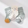 Bibaby Organik Çorap Soket 3lü Cute Nil