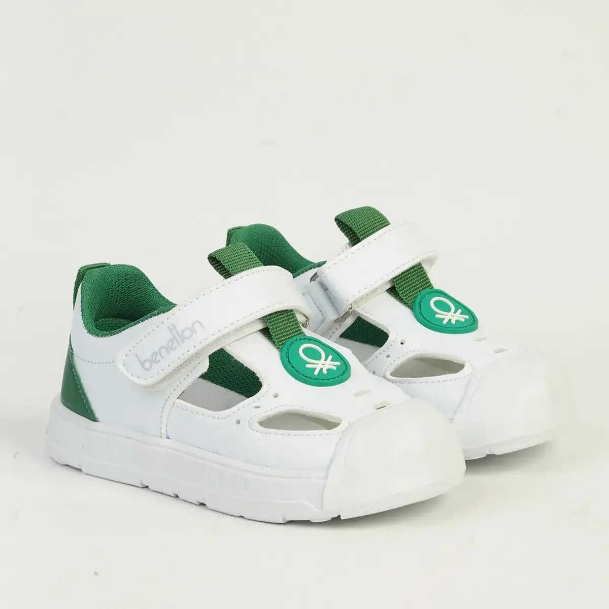 Benetton Sandalet Beyaz - Yeşil