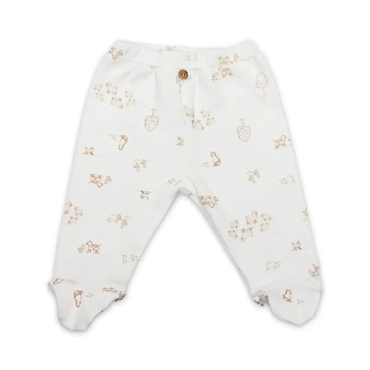 Bistyle Pantolon Patikli Curly Lamb Bej - Mavi - Ekru