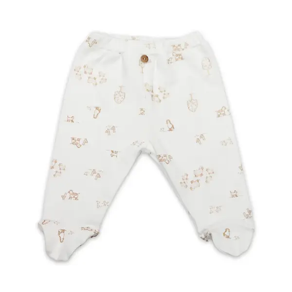 Bistyle Pantolon Patikli Curly Lamb Bej - Mavi - Ekru