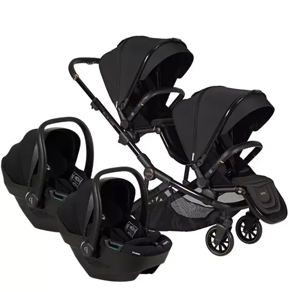 Prego 2420 Ibiza Plus I-Size Travel Sistem İkiz Bebek Arabası Siyah