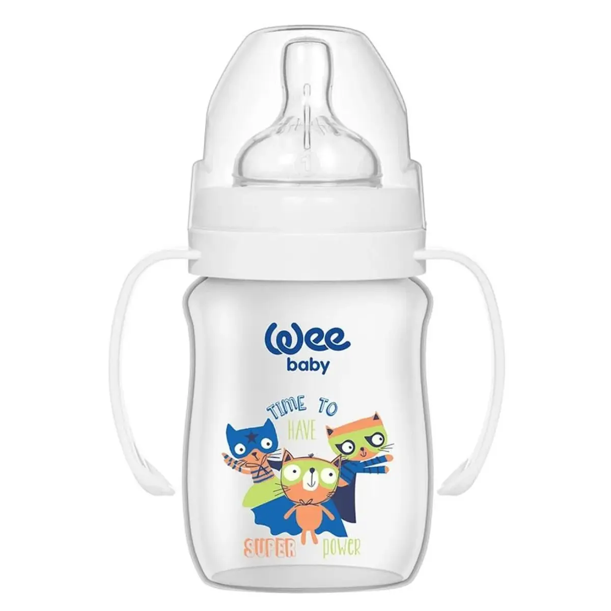Wee Baby Klasik Plus Geniş Ağızlı Kulplu PP Biberon 150 ml