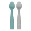 OiOi Nam Nam Kaşık 2li 6+ Ay Aqua Green - Powder Grey