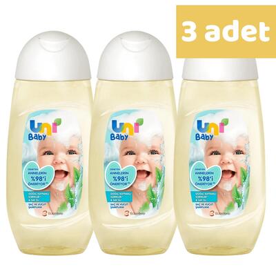 Uni Baby Saç ve Vücut Şampuanı 200 ml x3