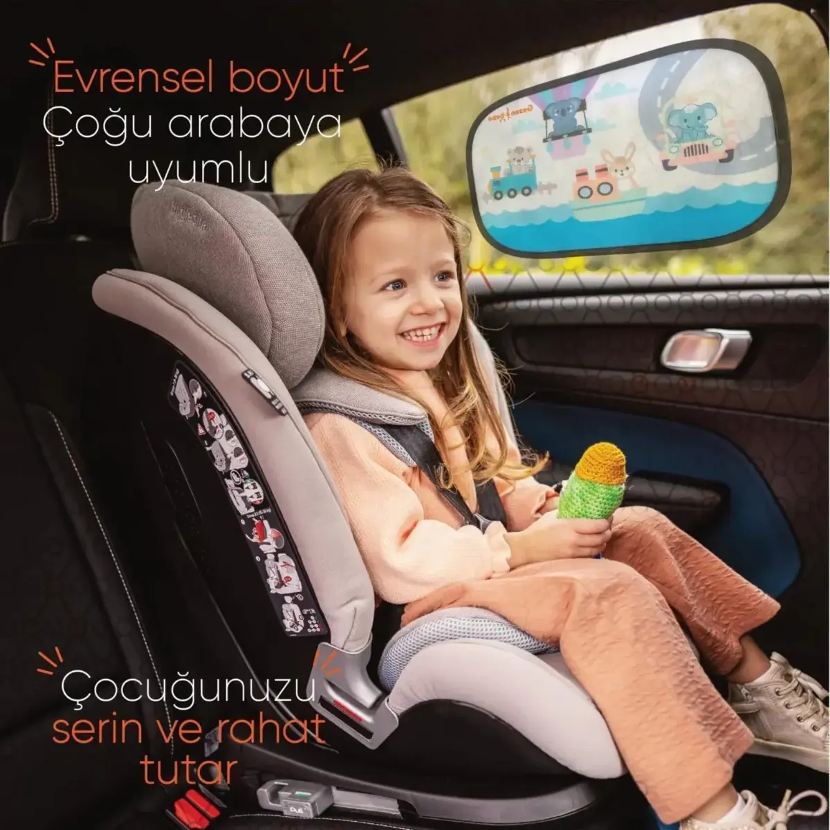 Gezenbebe Hero Araba İçin Bebek Güneşliği