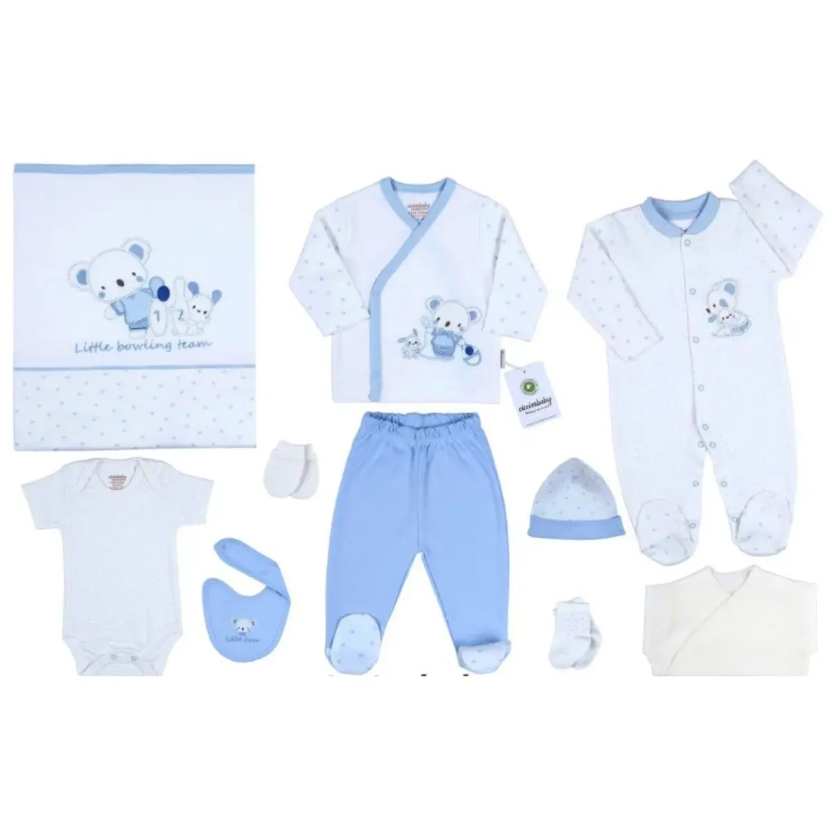 Ciccim Baby Hastane Çıkışı 10lu Tulumlu Bowling Mavi