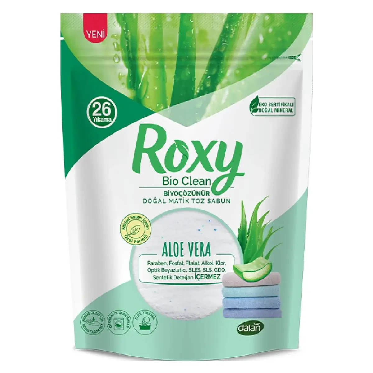 Dalan Roxy Bio Clean Matik Toz Sabun Aloe Vera 800 gr Dalan Roxy Bio Clean Matik Toz Sabun Aloe Vera 800 gr