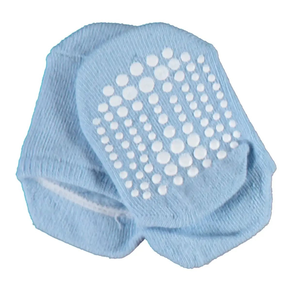 Bibaby Organik Çorap Soket Kaymaz Taban Points Mavi