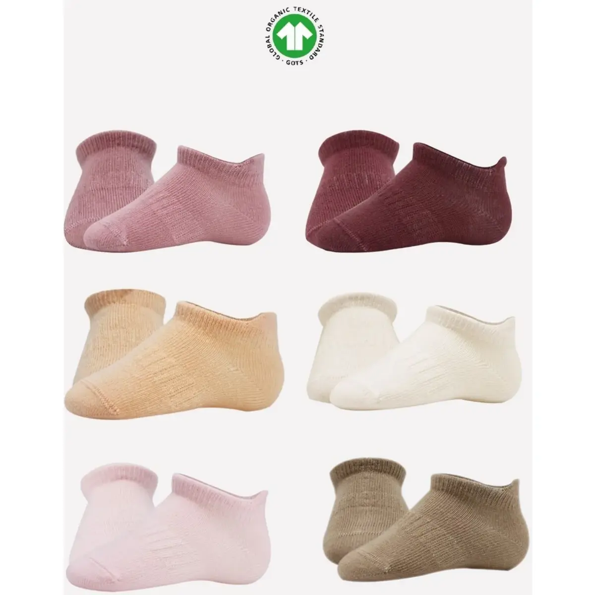 Bibaby Çorap Sneakers Bistyle 6lı Colors Gül Kurusu