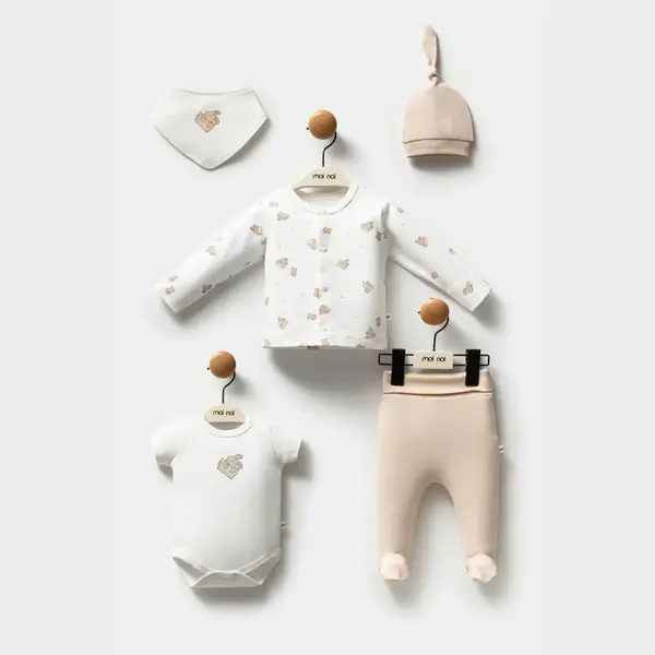 Moi Noi Hastane Çıkışı 5li Tavşan Ekru