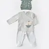Bibaby Organik Zıbın Takımı 3lü Hug Me Bear Kar Melanj