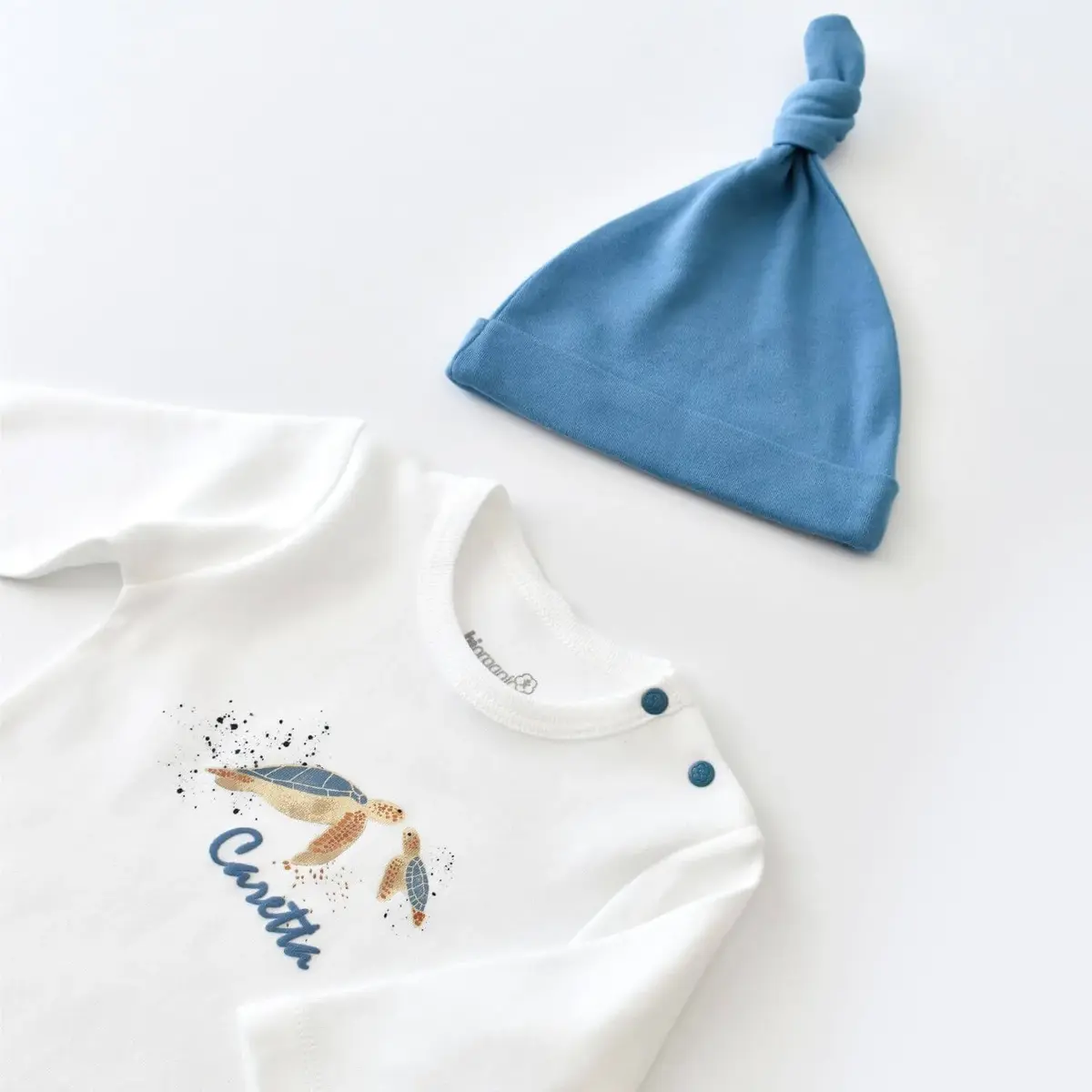 Bibaby Organik Tulum Takımı Tüllü Caretta In Live Ekru - İndigo