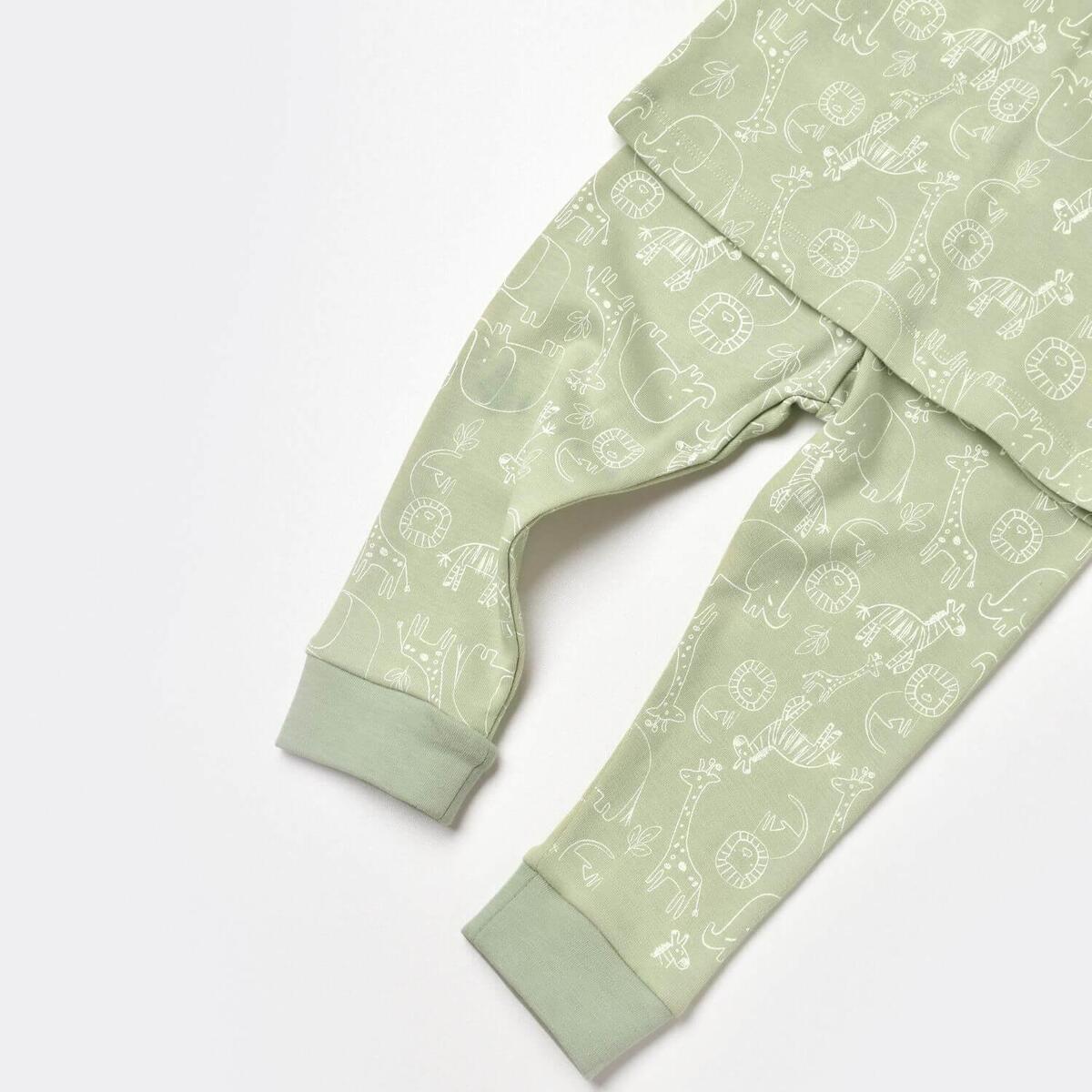 Bibaby Pijama Takımı Zoo Is Good Lime Cream
