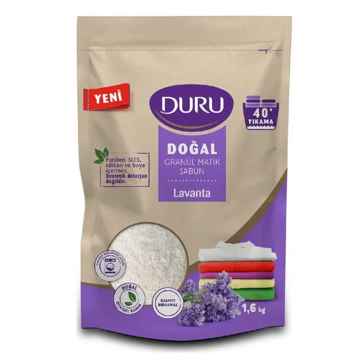 Duru Doğal Granül Matik Sabun 1600 gr Lavanta