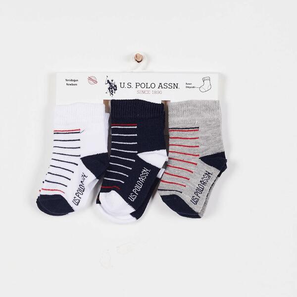 U.S. Polo Çorap Soket Beyaz - Lacivert