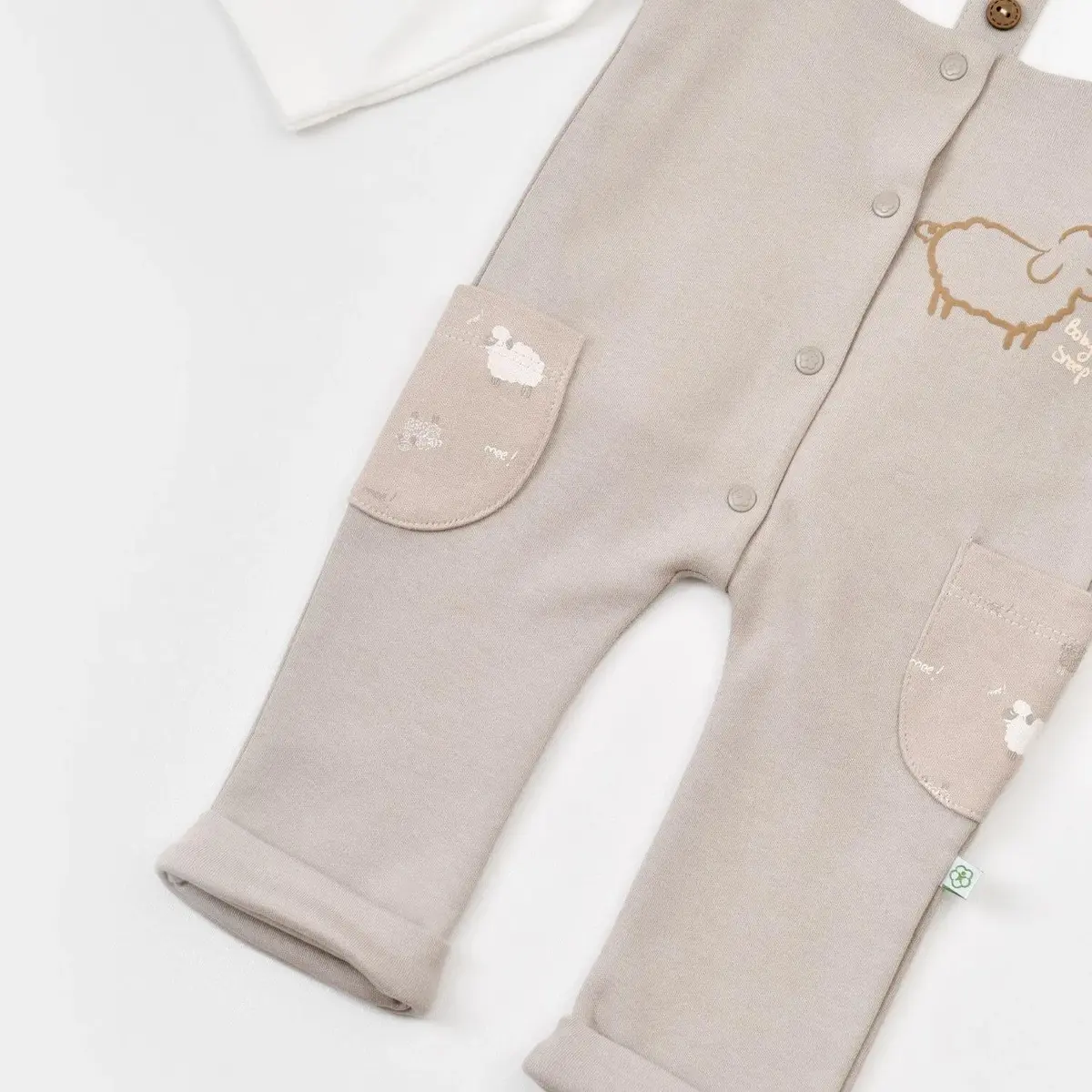 Bibaby Organik Salopet Tulum Curly Sheep Bej