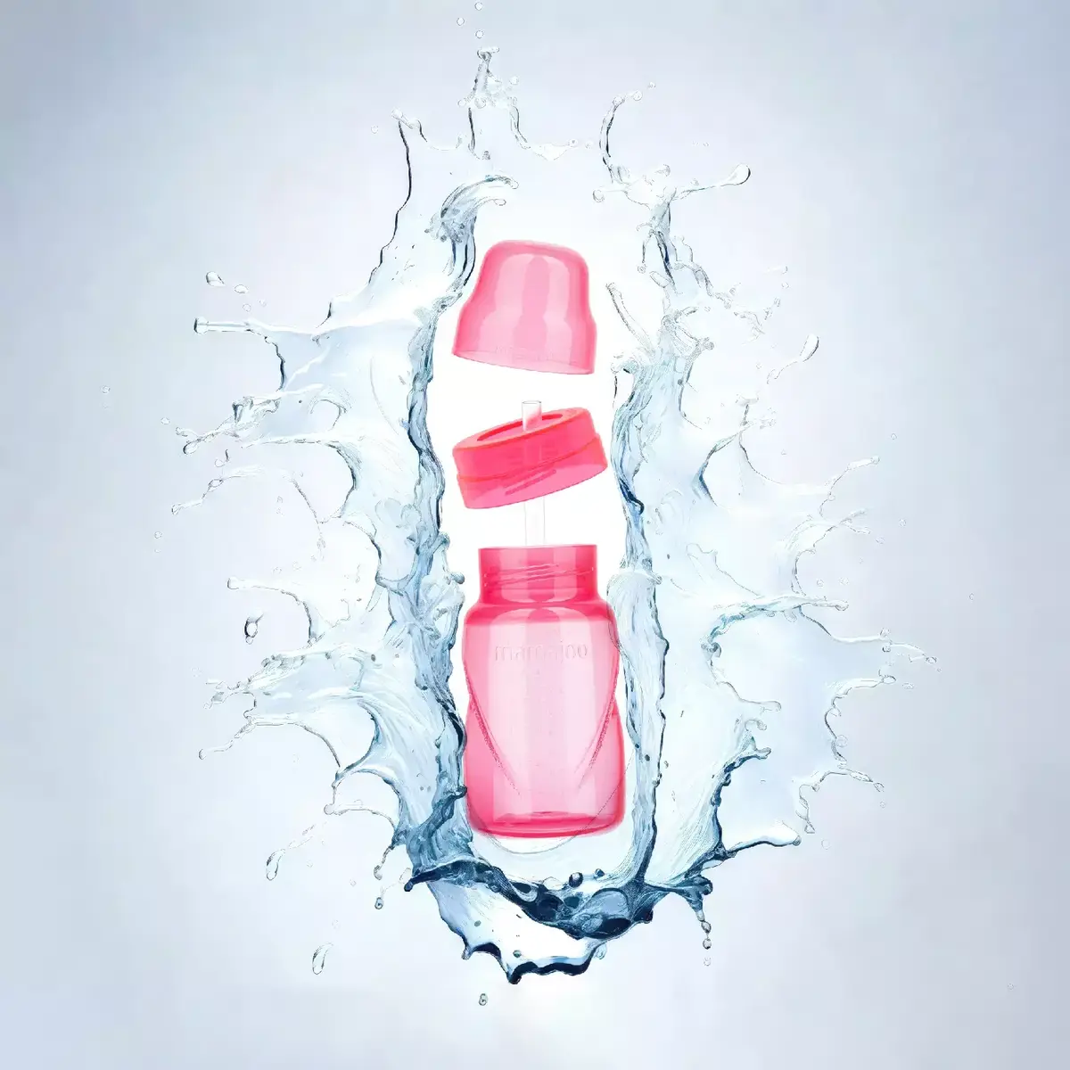 Mamajoo Akıtmaz Pipetli Bardak 270 ml Pembe