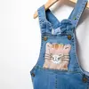 Overdo Salopet Kedi Nakışlı Kot