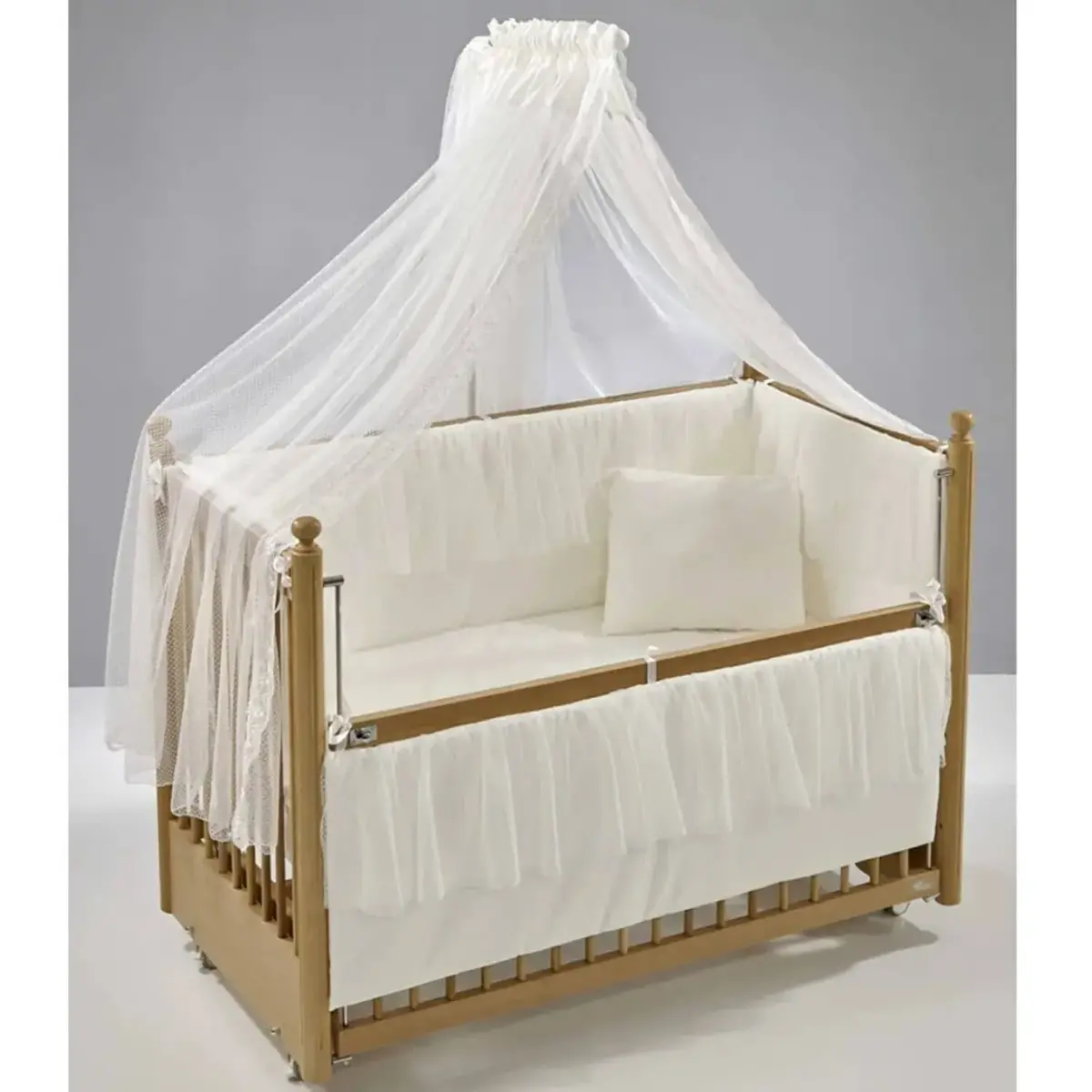 Meltem Kids Mondo Beşik 60x120 cm Natural Ekru