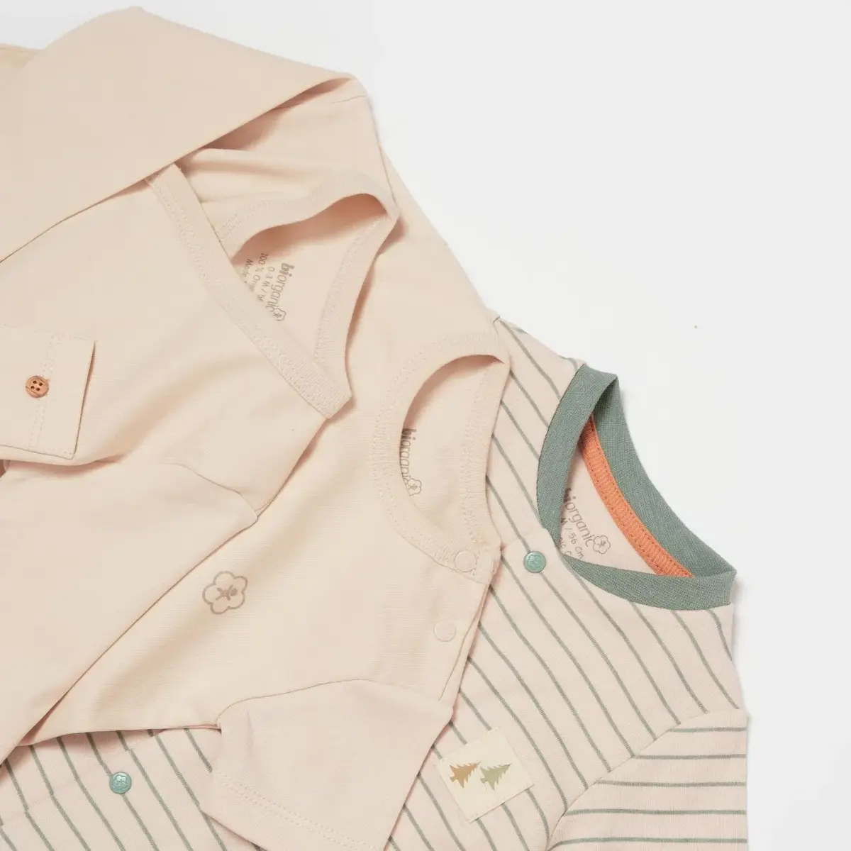 Bibaby Organik Hastane Çıkışı 10lu Cool Lines Bej - Hardal