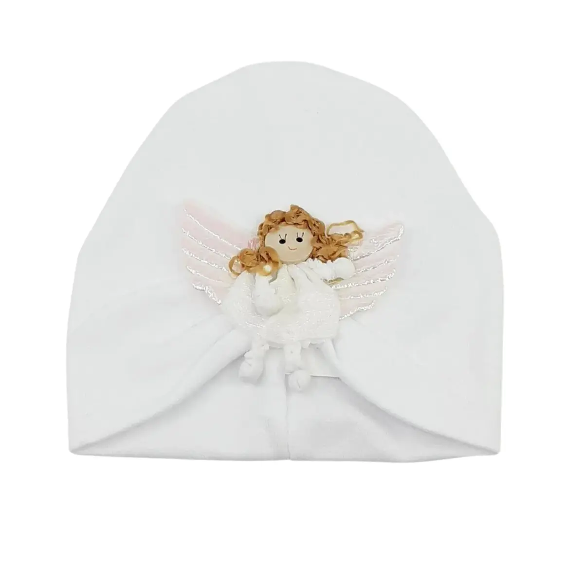 Mini Damla Şapka Likralı Pileli Beyaz Mini Damla Şapka Likralı Pileli Beyaz