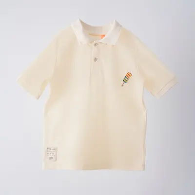 Moi Noi T-Shirt Polo Yaka Bej - Icon