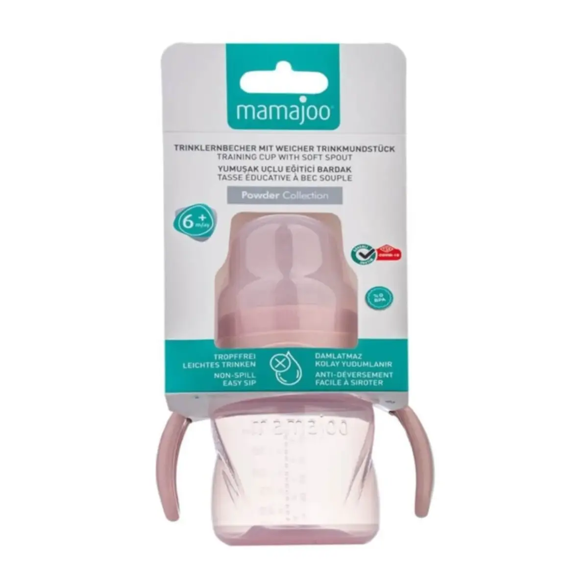 Mamajoo Kulplu Eğitici Bardak 160 ml Powder Pink