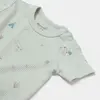 Bibaby Organik Body Kısa Kol Modal Happy Forest Bej - Mint