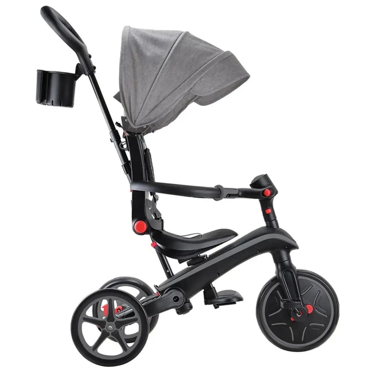 Globber Explorer 4in1 Katlanabilir Bisiklet - Siyah/Gri
