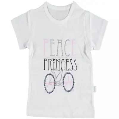 Bibaby T-Shirt Bimboo Peace Beyaz