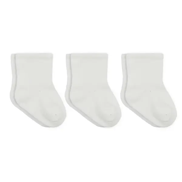 Bistyle Çorap Soket 3lü Penye Basic Ekru