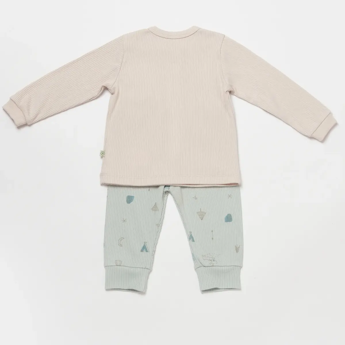 Bibaby Organik 2li Takım Modal Happy Forest Bej - Mint