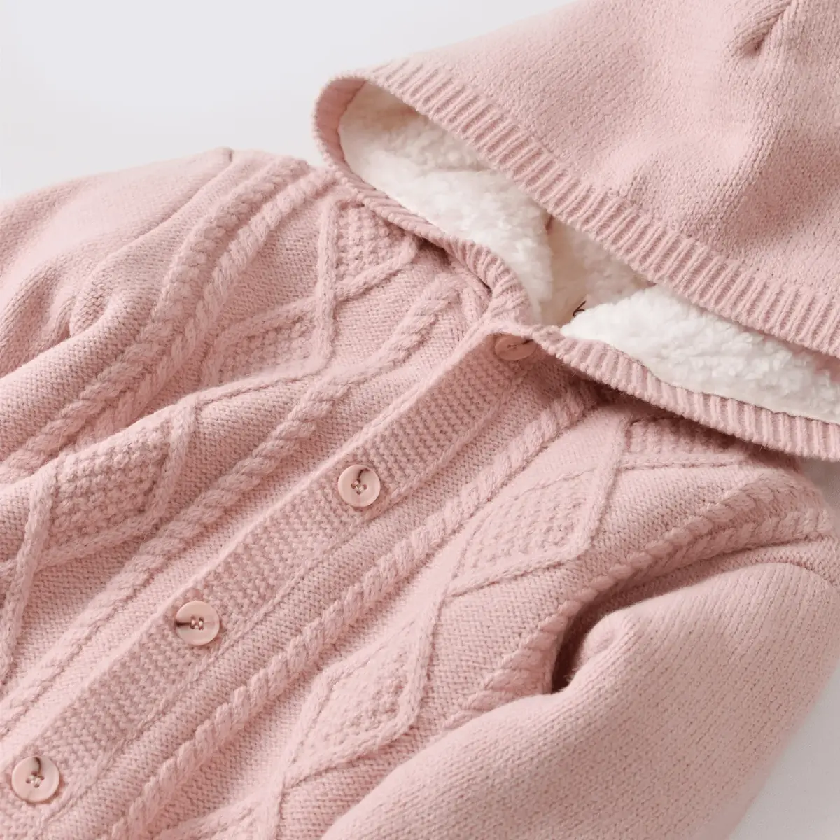 Bibaby Tulum Triko Welsoft Desenli Pembe