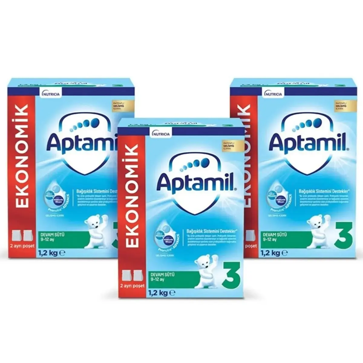 Aptamil 3 Devam Sütü 1200 Gr x3