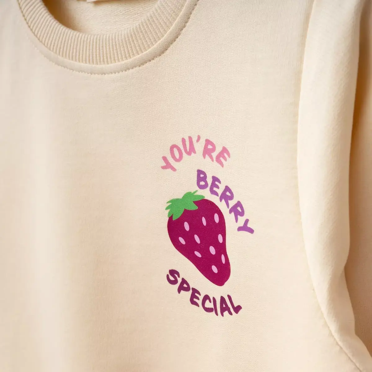 Bebolly 2li Takım You're Berry Baskılı Bej