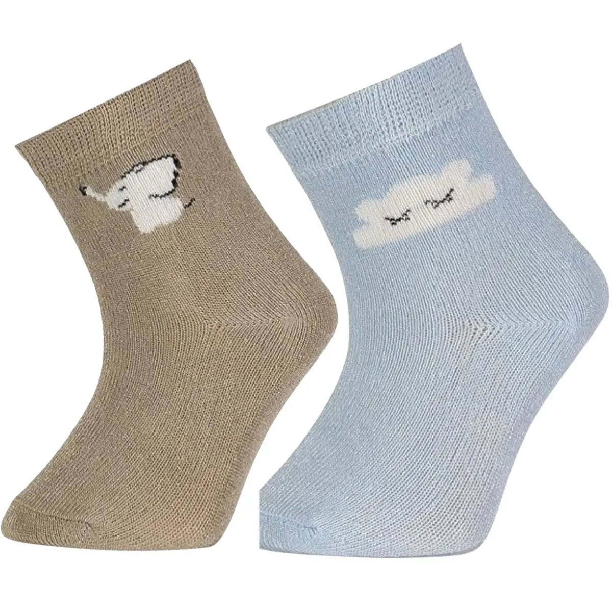 Bibaby Çorap Soket 2li Desenli Bamboo Taş - Mavi Bibaby Çorap Soket 2li Desenli Bamboo Taş - Mavi