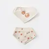 Bibaby Organik Fular Önlük 2li Summer Fruit Light Cream
