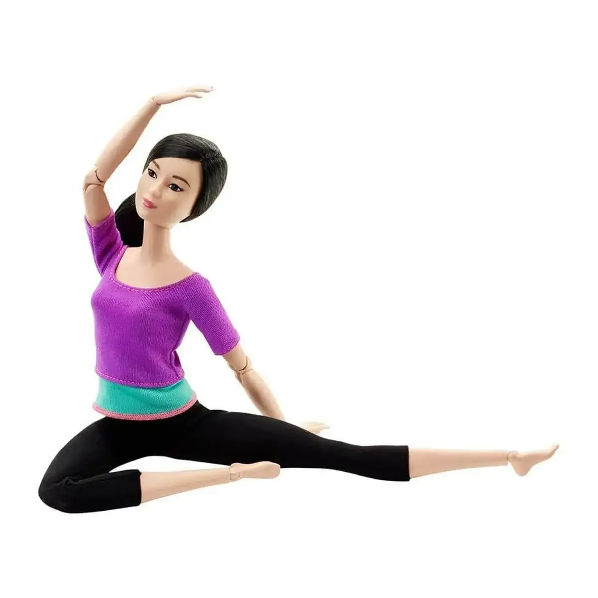Barbie Sonsuz Hareket Bebeği Esmer Siyah Taytlı