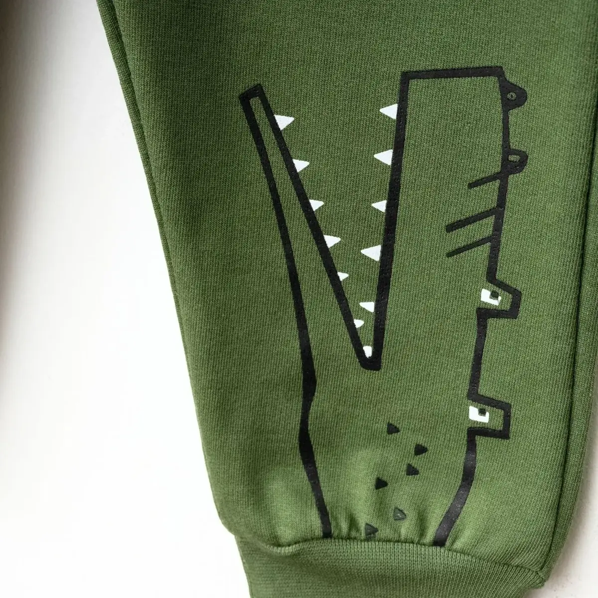 Bebolly Eşofman Altı Snap Baskılı Haki