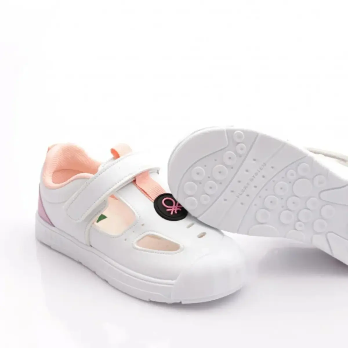 Benetton Sandalet Beyaz - Pudra