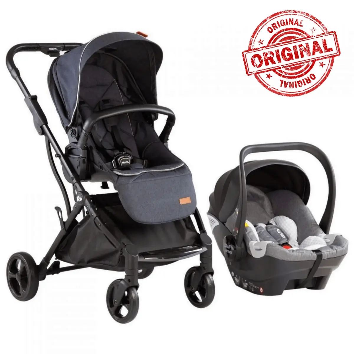 Kraft Lima Travel Sistem Bebek Arabası Dark Grey