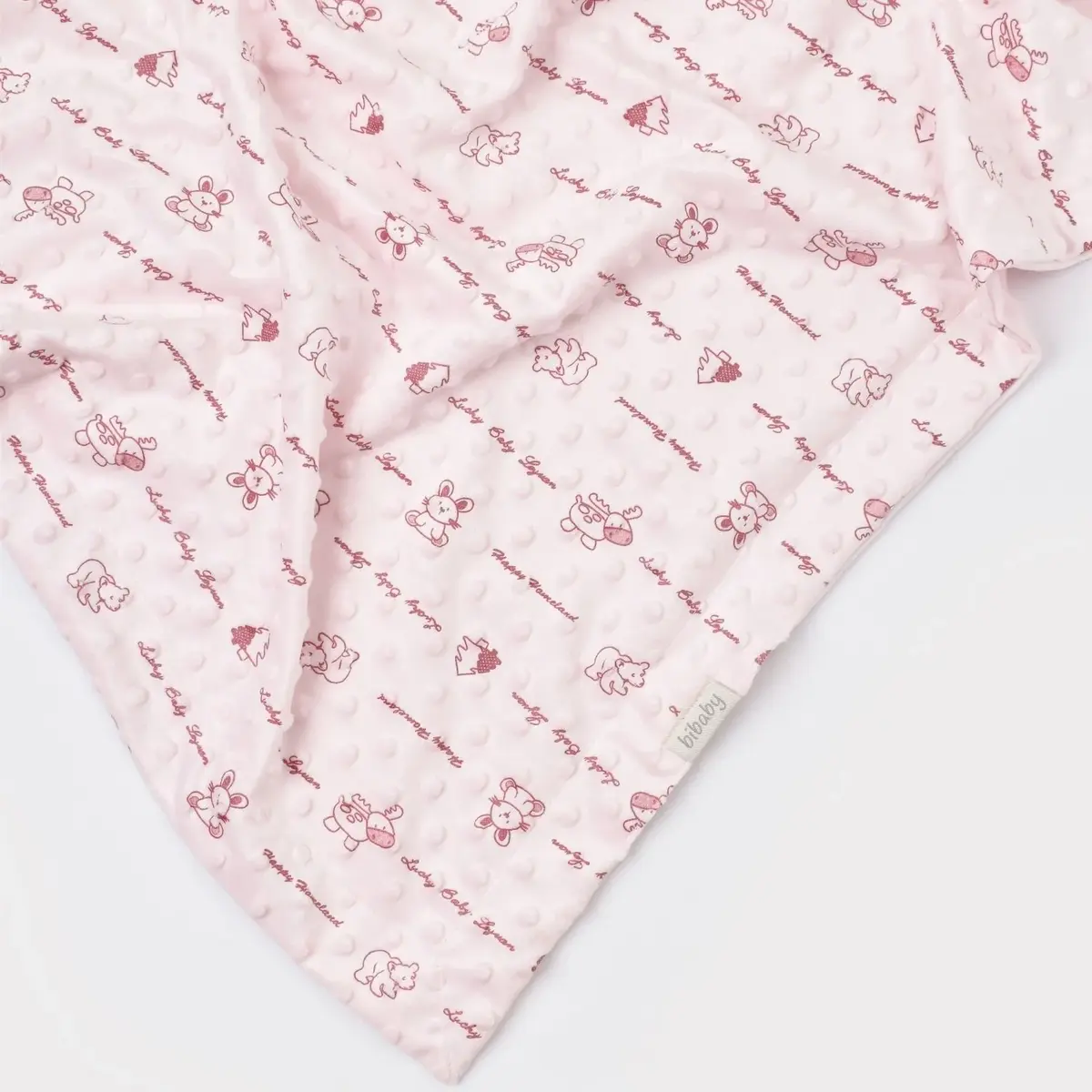 Bibaby Battaniye Desenli Küçük Boy Scoop Pembe