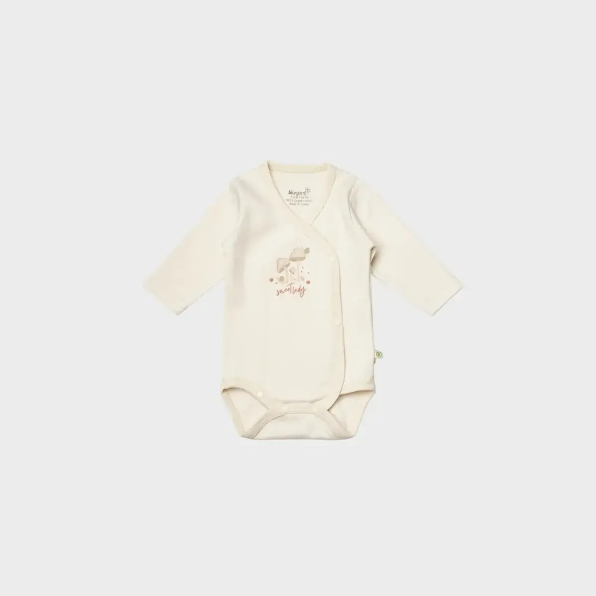 Bibaby Organik Body Kruvaze Sweet Lady Açık Bej