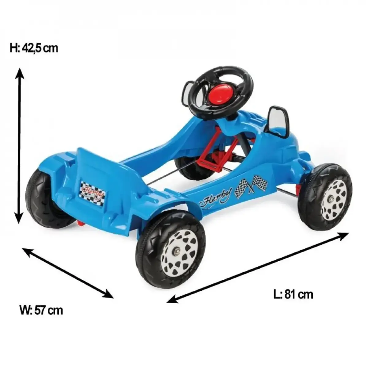 Pilsan Herby Pedallı Araba Mavi 