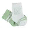 Bibaby Organik Çorap Soket 2li Bear Yeşil